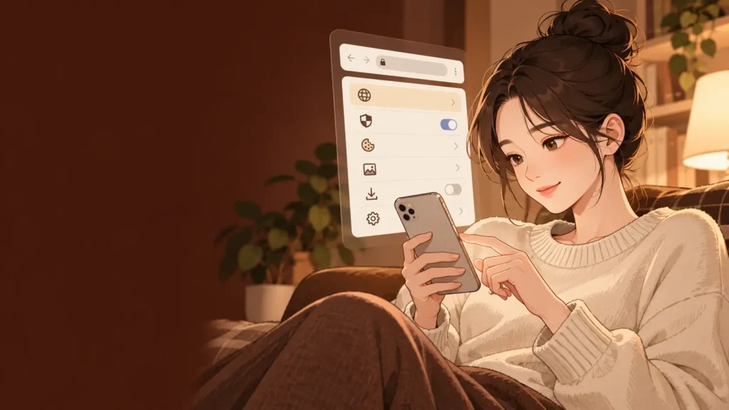블랙툰 모바일 이용 가이드 브라우저·캐시·보안 설정
